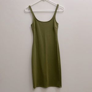Charlotte Russe Sage Green Mini Bodycon Dress, Size X-Small